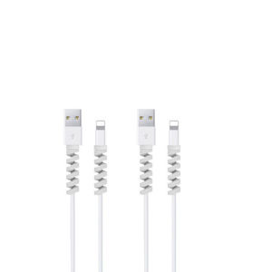 CoAce 6PCS phone Samsung Android USB Charging Earphone Case Cover Spiral Cable Protector Data Line Silicone Bobbin Winder Protective