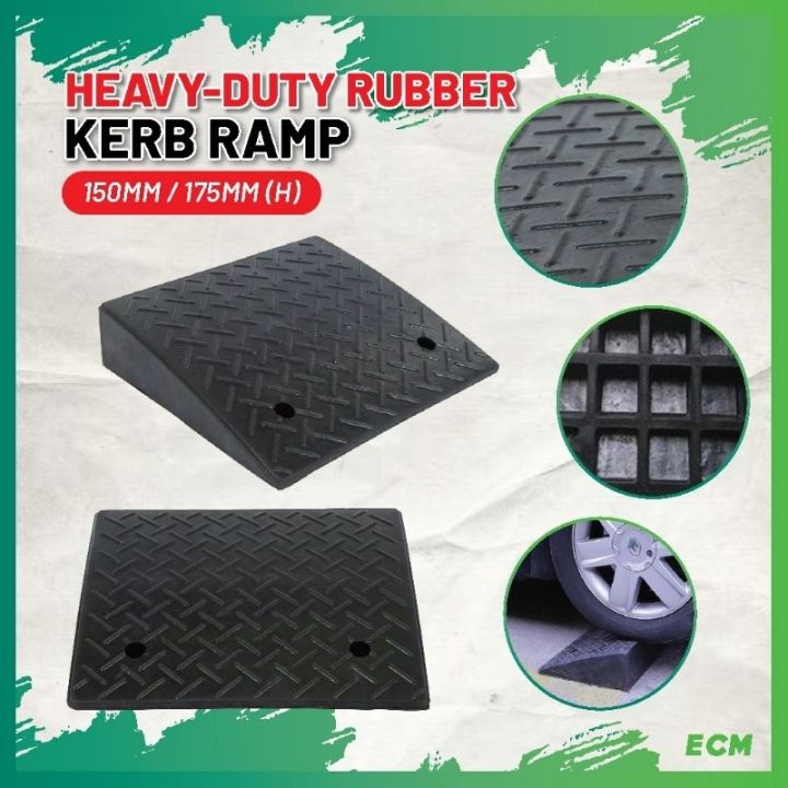HEAVY-DUTY RUBBER KERB RAMP (150MM / 175MM HEIGHT) BLACK COLOR | Lazada