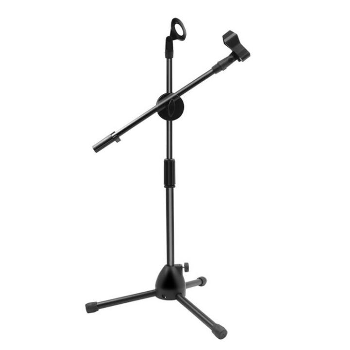 Retractable Mic Holder Microphone Stand Floor Mic Clips Durable