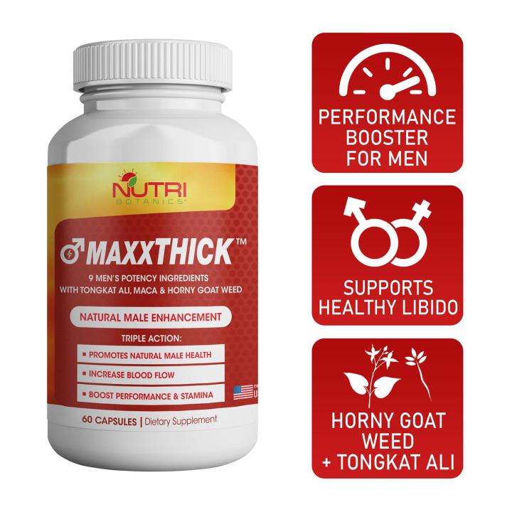 Nutri Botanics Maxxthick With Tongkat Ali Maca Horny Goat Weed