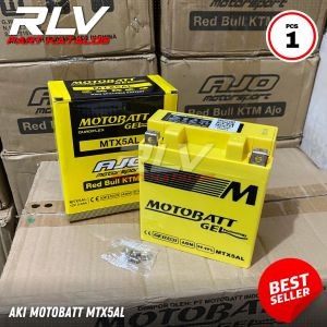 AKI KERING MTX5AL Motobatt ASLI accu kering motor mio sporty supra x lama vega zr lama jup jup mx