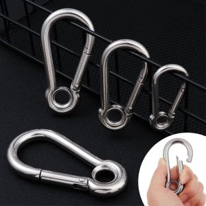 NALANILI có lỗ Khóa vòng nối nhanh lò xo M4~M10 Thép không gỉ 304 Bộ dụng cụ du lịch móc an toàn Chất lượng cao Dụng cụ leo núi ngoài trời Carabiner Thiết bị cắm trại