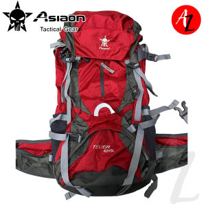 ASIAON 45L Capacity Lightweight and Durable Water Resistant Hiking Trekking Outdoor Backpack Bag with Rain Cover
