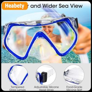 【2-3 ngày giao hàng】 Bơi Kính Tempered Glass người lớn nước thiết bị thể thao lặn Scuba lặn mặt nạ trong suốt Kính khung lớn