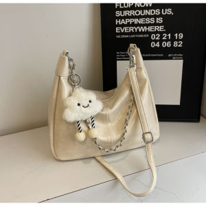 BJ43922 - BEIGE/BLACK/BROWN - TAS SLEMPANG HANDBAG TAS WANITA FREE GANTUNGAN FASHION IMPORT MODIS ELEGAN TERMURAH TERLARIS TERBARU TAS BATAM BQ3922