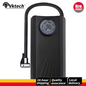 【Vktech】 ปั๊มลมยางมอเตอร์ไซค์ 150PSI ปั๊มลมดิจิตอลพร้อมหน้าจอ LCD สำหรับการตรวจสอบแรงดัน