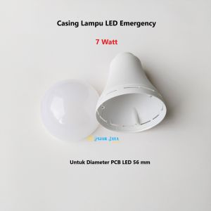 Casing Lampu LED Emergency 7 9 12 15 Watt Kesing Cover Kap Rumah Lampu Emergency
