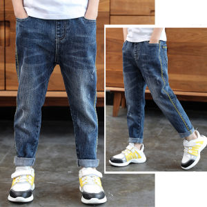 Diimuu 5-13 ปีเด็กเด็กกางเกงยีนส์เด็กทารกกางเกงยีนส์สบายๆยืดหยุ่นกางเกงขายาว