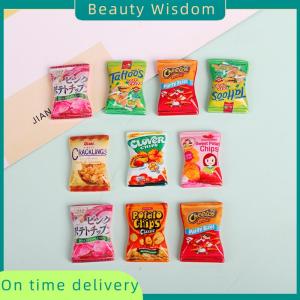 Beauty Wisdom 10pcs set Dollhouse Miniature Kitchen Food Potato Chips DIY Pretend Play Toys