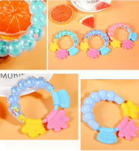 Baby molar stick tooth glue non-toxic silicone toy baby toy bite gum molar artifact rattle bite music