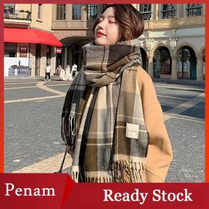 [PAM] New Fashion Winter Plaid Scarf Female Autumn And Winter Everything New Casual Classic Imitation Cashmere Plaid
