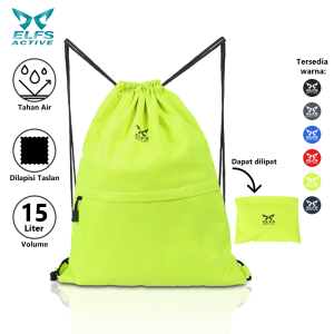 ELFS ACTIVE Tas Ransel Serut Anti Air 15L Taslan Coated Foldable Waterproof String Bag Multifungsi RD02
