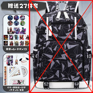 กระเป๋าเป้สำหรับนักเรียนระดับประถมและมัธยมปลาย Neon Genesis Evangelion Unit-01 กระเป๋าสะพายไหล่คู่น้ำหนักเบาความจุขนาดใหญ่