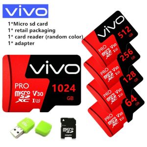 ♥COD Free Send adapter + card reader+100% original authentic Vivo Class 10 Micro SD Card Video Card 16GB 128GB 256GB TF Flash Memory Card