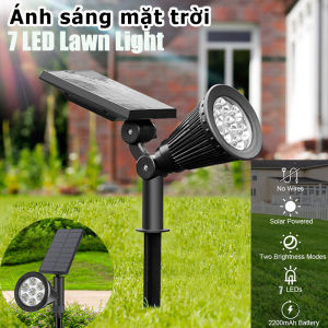 7 đèn LED năng lượng mặt trời đèn chiếu sáng ngoài trời 2 màu Đèn tường không thấm nước Đèn an ninh tự động Cảm biến tối Tự động bật / tắt cho hiên Deck Sân vườn Hồ bơi lái xe