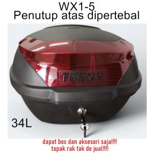 TRENY 30L Motorcycle Tail Box Universal Large Thickened Toolbox Electric Motorcycle Trunk/Batang motosikal