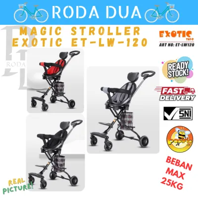 STROLLER ANAK - STROLLER EXOTIC ET-LW-120 - STROLLER ANAK WARNA MERAH/HITAM/ABU