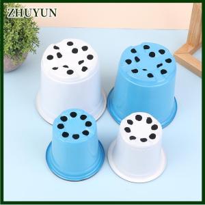 ZHUYUN 10 chiếc Chậu hoa nhựa trồng trọt cho cây mọng nước Chậu Hoa Nhỏ Trồng Cây Giống đơn giản chậu ươm dày