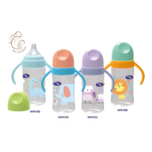 Baby Safe Wide Neck Feeding Bottle WN13 250ml / Botol Susu Bayi Babysafe Handle Karakter