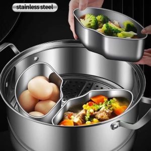 Wadah Kukus Panci Stainless Steel 304 Food Grade Anti Karat Serbaguna