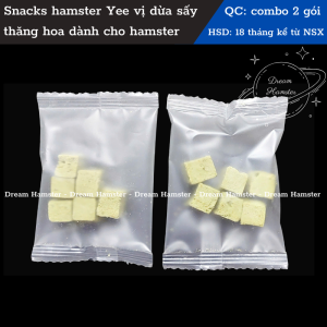 Snacks vi dừa sấy thăng hoa Yee - hỗ trợ tiêu hóa - giúp mài răng dành cho hamster và thú nhỏ