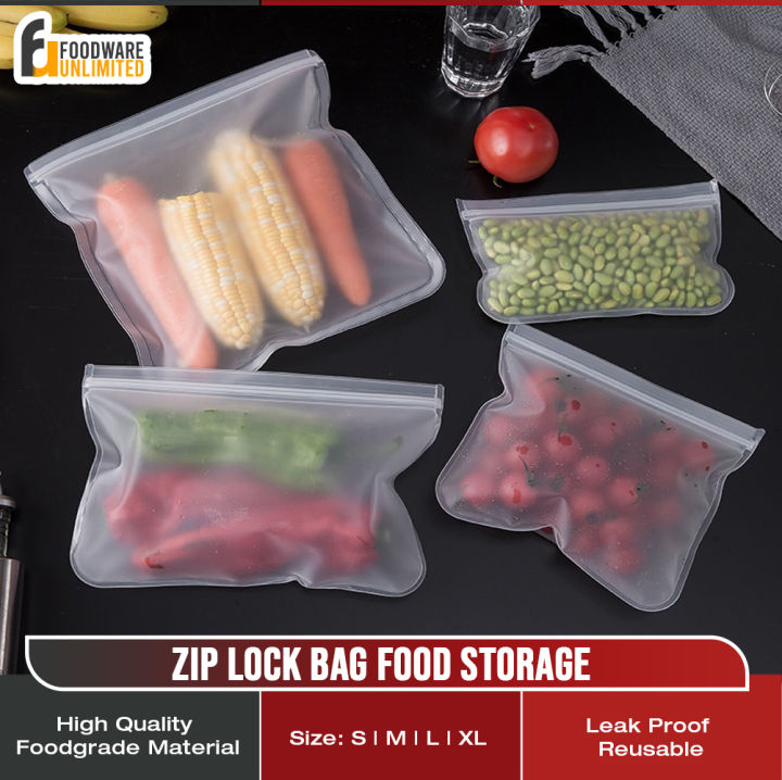 Reusable Bag Zip Locked Seal Sack Fresh Food Preservative Fridge Fruit