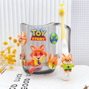 Zootopia Nick Judy Childrens Toothbrush Cup Rabbit Judy Mouthwash Cup Household Thickened Tooth Cup Toothbrush Set Cleaning
