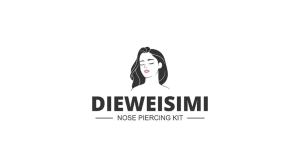 Nose Piercing Kit DIEWEISIMI 2 Pack Self Nose Piercing with 10 Pcs Nose Rings