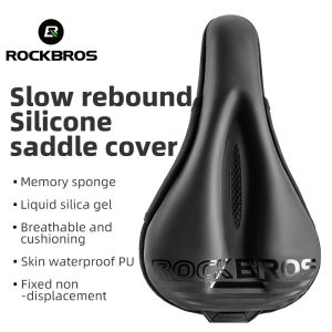 ROCKBROS bọc yên xe đạp rỗng thoáng khí Gel Silicone lỏng yên đi bìa chống sốc chống trượt MTB xe đạp đường trường đệm yên ngựa