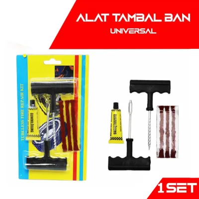 1 SET ALAT TAMBAL BAN TUBLES EMERGENCY TAMBAL BAN BOCOR BAN KEMPES