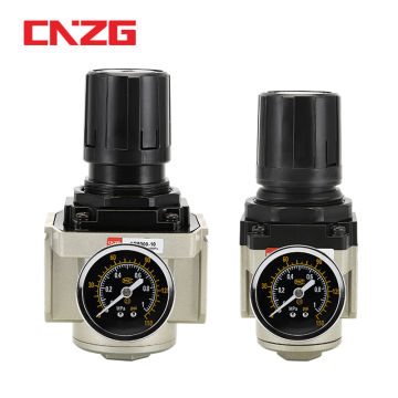 AR2000 G1/4 Zoll pneumatisches Mini-Luftdruckentlastungssteuerkompressorreglerbehandlungseinheitenventil mit Manometer 4 MM - 16 MM Anschlussstück, 1 Stück(AR2000,4MM