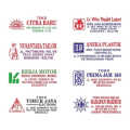 Stempel persegi Perusahaan, logo, nama tandatangan, lunas stample flash stemple praktis, stampel onlineshop. 