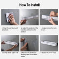 【SG stock】Nordic Bathroom Shelf Restroom Accessories Organizer Toilet Rack Wall Mounted No-Drilling Toilet Organizer Bathroom Storage Shelve Kitchen. 