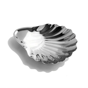 Khay phục vụ thép không gỉ với lớp phủ chống trượt Shell thiết kế đa dụng tấm cho sum họp gia đình và sử dụng thường nhật