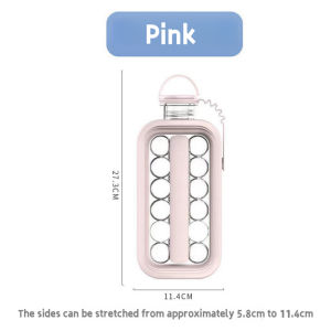HomeFlex 2in1 Ice Cube Mold and Kettle ABS 1 Piece Round for Home Party Portable Ice Ball Maker Bottle