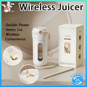 SG[In Stock] Juicer Wireless Portable Fruit Blender Portable Extractor Blender USB Rechargeable 10 Blades 350ml