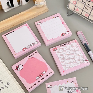 Giấy Note Dán Hello Kitty 7.5x7.5cm – Sticky Note Cute Ghi Chú Tiện Lợi LILA NOTEKI055