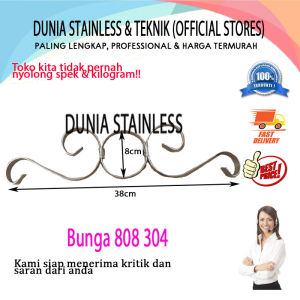Bunga SOS 808 304 ornamen stainless rumah