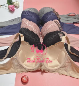 Áo ngực mút mỏng Bigsize có gọng Cup C Chất ren mịn Bra Thái lan sisterhood 2229