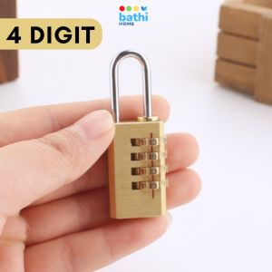 Gembok Koper Digit Angka Kombinasi Solid Brass Kuat Serbaguna Anti Maling