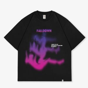 OOTDSUPPLY Oversized Tshirt Fall Down Dark Color l Kaos Oversize Pria dan Wanita OVZ184