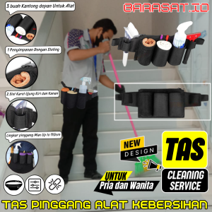 Tas Peralatan Kebersihan Petugas Office Boy Cleaning Service OB House Keeping Caddy Bag Tas Pinggang