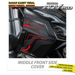 Honda ADV 150 Middle Front Body Protector Cover Aksesoris Variasi Stiker 3D Bahan Karet Sepasang Kiri Kanan Body Protector Cover Material Karet.Sticker 3D Aksesoris Variasi Modifikasi Motor Body Protector Honda ADV Design Trendy Warna Tidak Luntur
