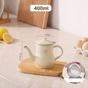 Stainless Steel Oil Filter Pot Container Oil Separator Fine Mesh Strainer Tank with Cover Oil Strainer For Kitchen