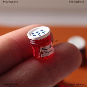 [COD] SweetBabiese 4ชิ้น1:12ตุ๊กตากาแฟขนาดเล็กสามารถทำขนมปังซอสผลไม้แยมอาหารจำลองของตกแต่งห้องครัวของเล่นอุปกรณ์ตกแต่งบ้านตุ๊กตา