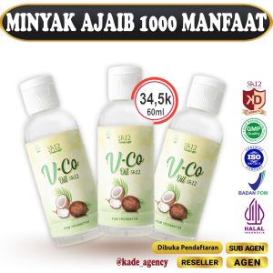 VCO VIRGIN COCONUT OIL SR12 | MINYAK KELAPA MURNI UNTUK IMUN TUBUH / MENGOBATI PENYAKIT DALAM & LUAR
