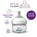 Bình sữa Philips Avent 60ml Natural Cổ Rộng Chống Đầy Hơi Chống Sặc Chính Hãng Dành Cho Bé Sơ Sinh - 1 Đổi 1 Nếu Lỗi NSX. 