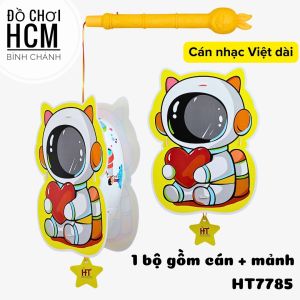 [NHẠC VIỆT - NHIỀU MẪU] Lồng đèn trung thu nhựa 2 mảnh cán dài có đèn nhạc cho bé chơi tết trung thu đèn lồng nhựa HT20