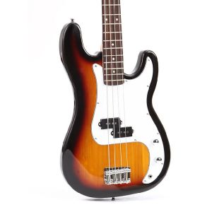 Minsine G-B1 4-String Jazz Electric Bass Guitar Bundle