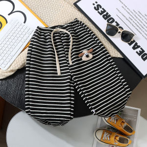 ฤดูใบไม้ผลิและฤดูใบไม้ร่วงกางเกงเด็กผู้ชายและเด็กผู้หญิงกางเกงลายกำมะหยี่สไตล์เกาหลีใหม่สไตล์ตะวันตกทุกการแข่งขันกางเกงวอร์มขาลำลอง